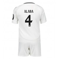 Dres Real Madrid David Alaba #4 Domáci pre deti 2024-25 Krátky Rukáv (+ trenírky)